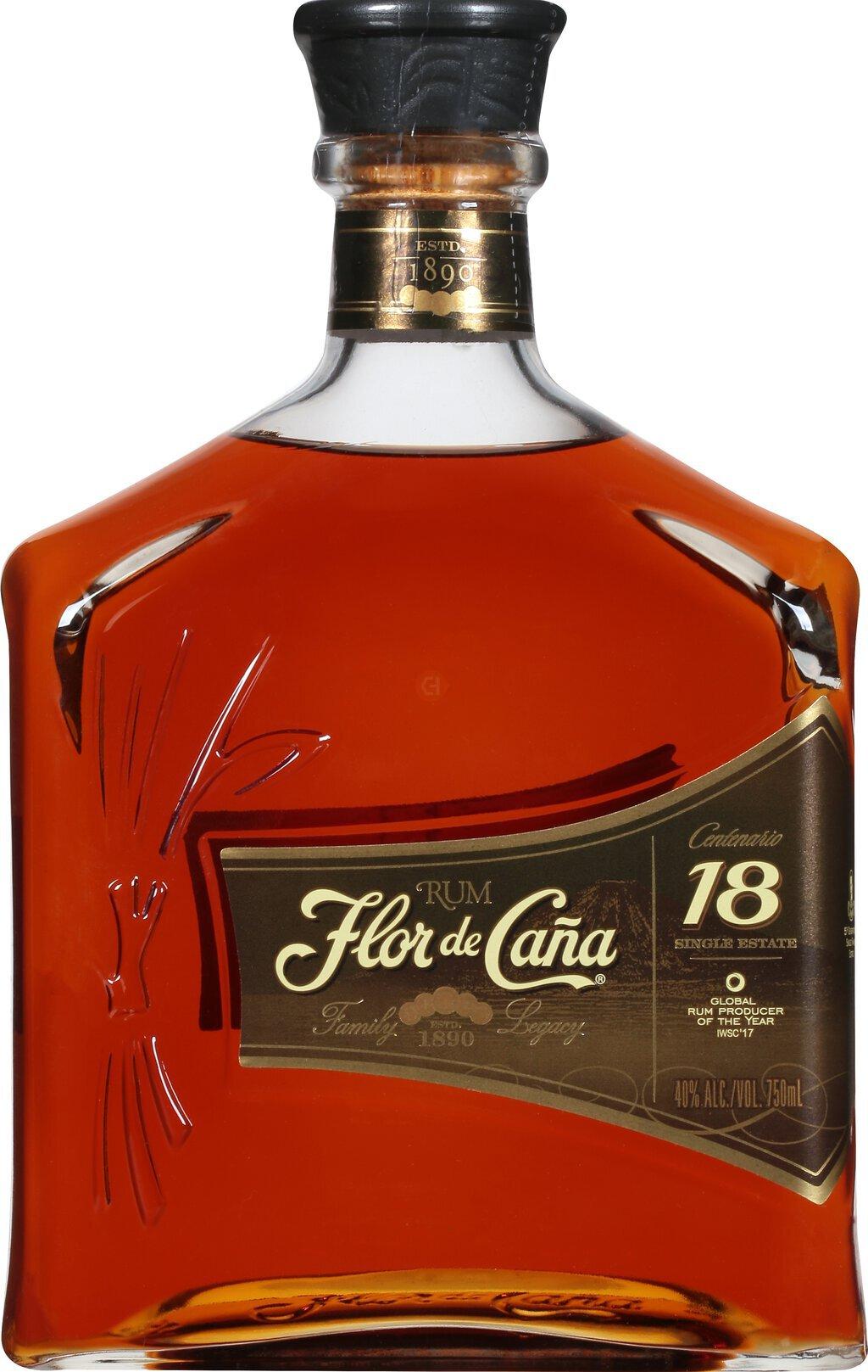 Flor De Cana 18yr Centenario Rum 750mL