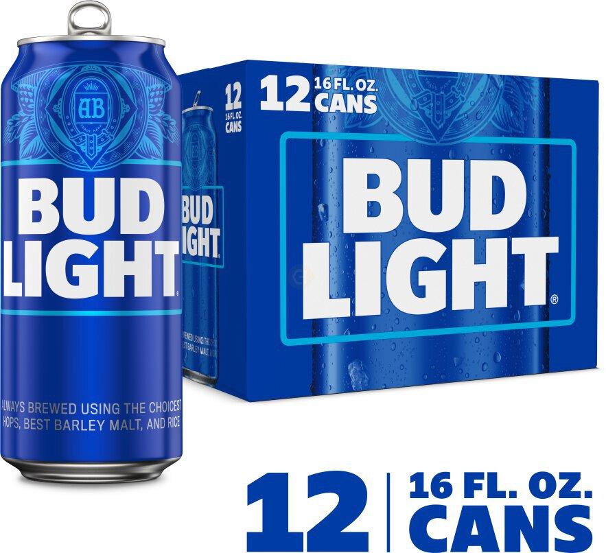 Bud Light Lager Beer 12PK 16Oz Can