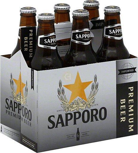 Sapporo 12oz Bottles 6Pk