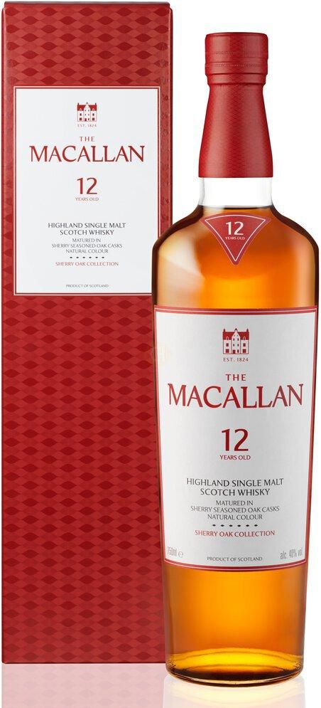 The Macallan 12 Years Old Sherry Oak Single Malt Scotch Whisky 750ml