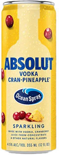 Absolut Vodka Cran & Pineapple 4Pk