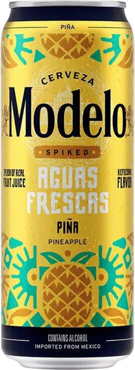 Modelo Aguas Frescas Pineapple 24Oz can