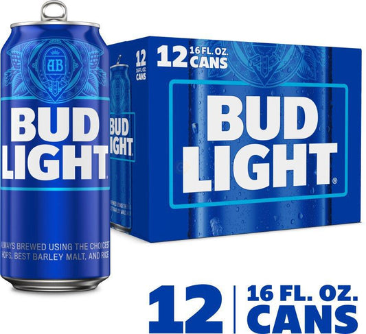 Bud Light Lager Beer 12PK 16Oz Can