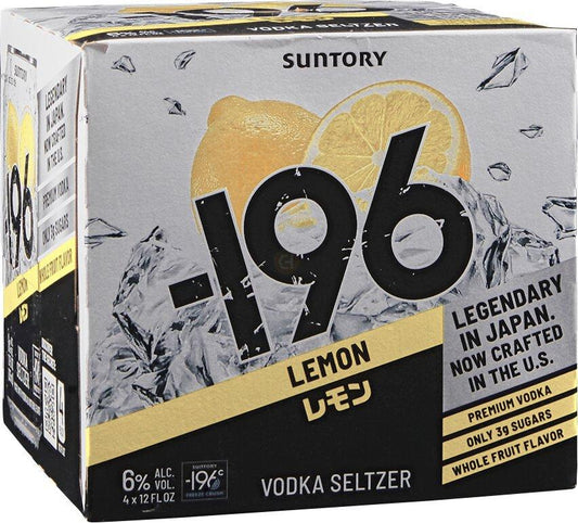 Suntory 196 Lemon Vodka Seltzer 4Pk