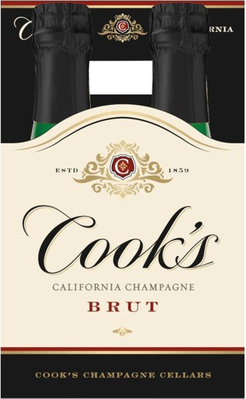 Cook's Brut California Champagne 187mL 4Pk