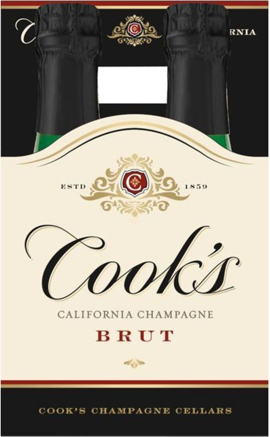 Cook's Brut California Champagne 187mL 4Pk