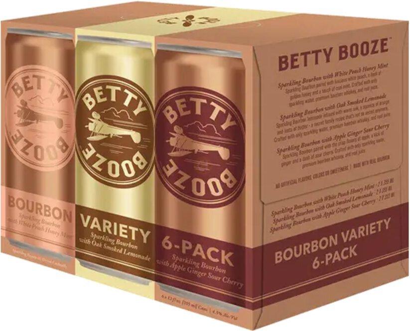 Betty Booze Sparkling Bourbon Variety 6pk