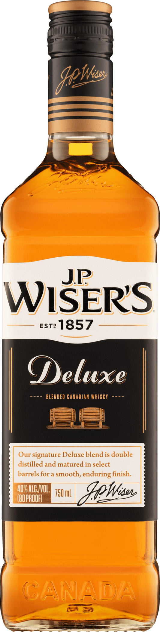 J.P. Wiser's Deluxe Canadian Whisky 750mL