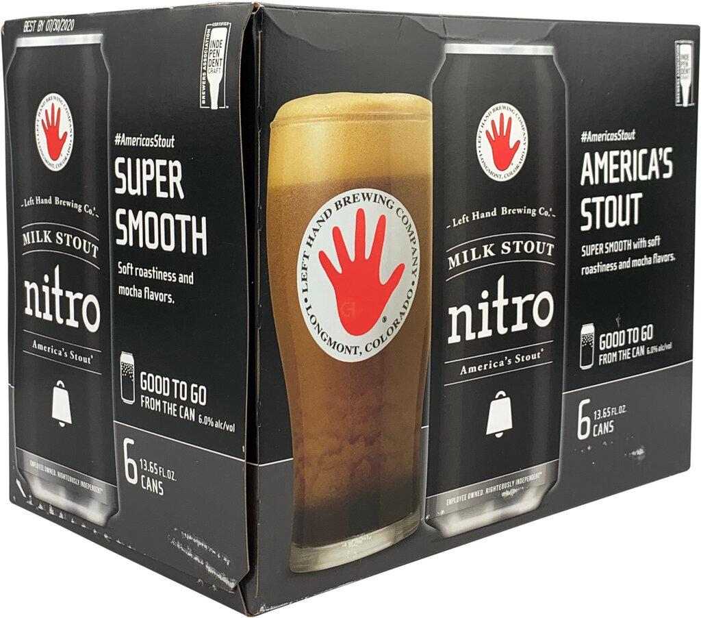 Left Hand Nitro Milk Stout 13.65oz Cans 6Pk