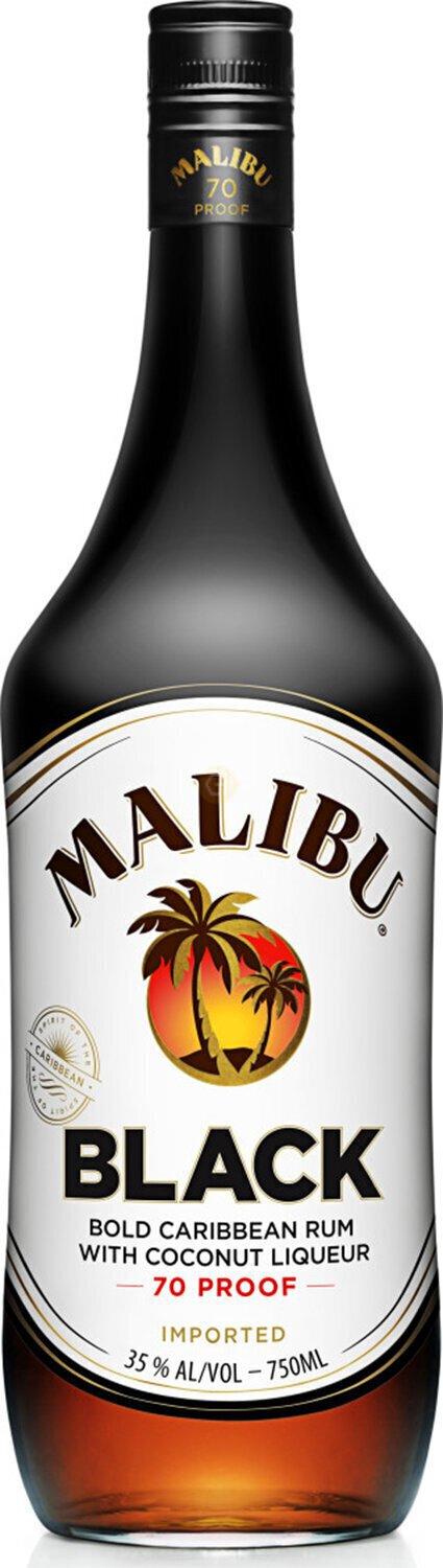 Malibu Black Caribbean Rum with Coconut 750mL