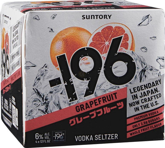196 Vodka Seltzer Grapefruit 4PK