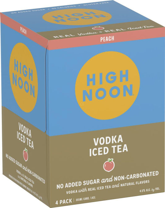 High Noon Vodka Iced Tea Peach 4Pk