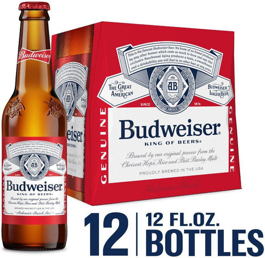 Budweiser Lager Beer 12PK bottles