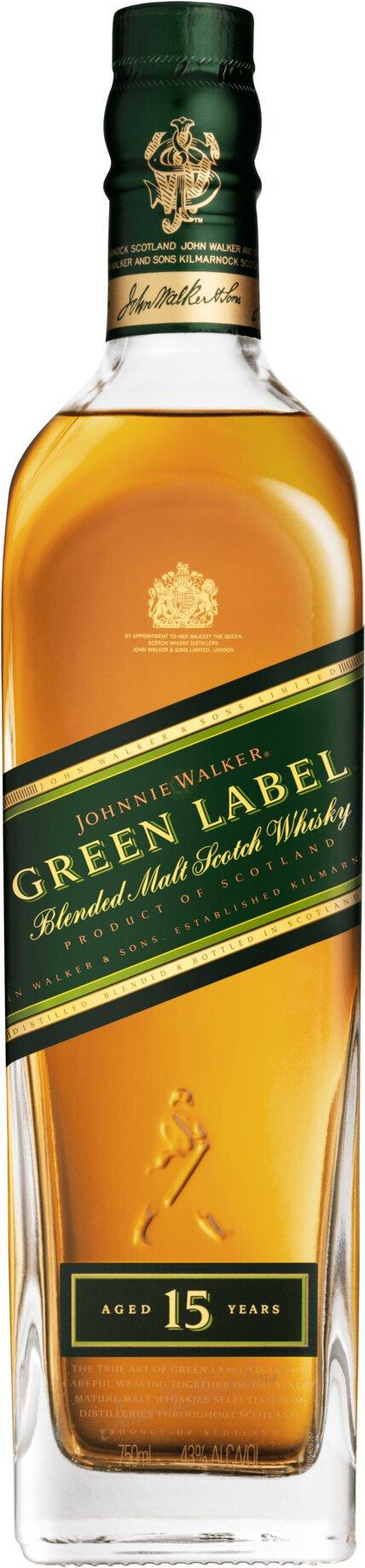 Johnnie Walker Green Label 15 YR 750mL
